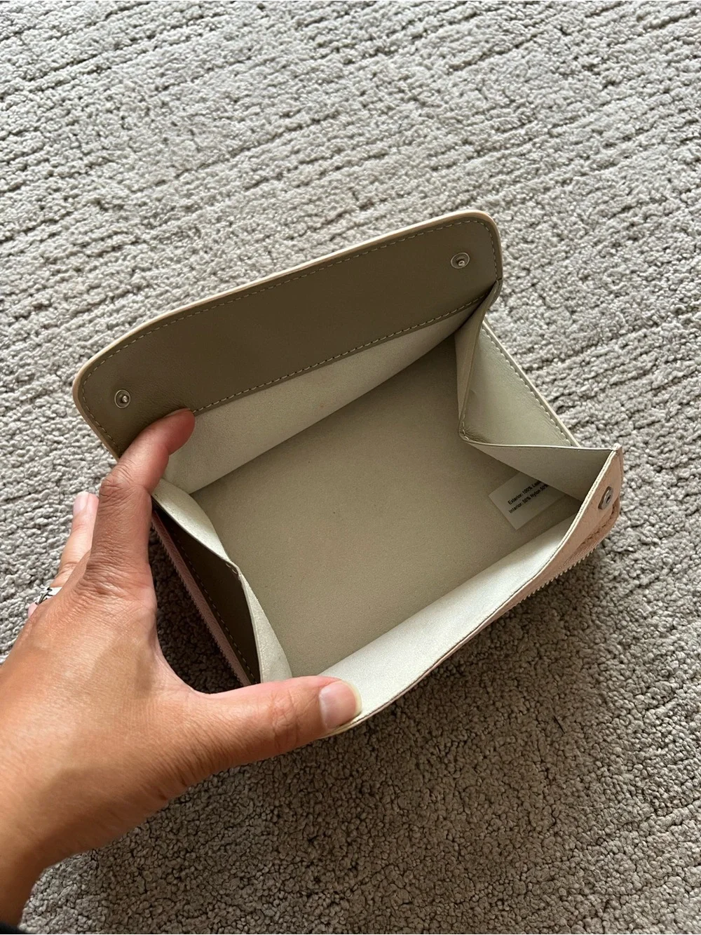 Away Blush Pink Leather Travel Jewelry Case